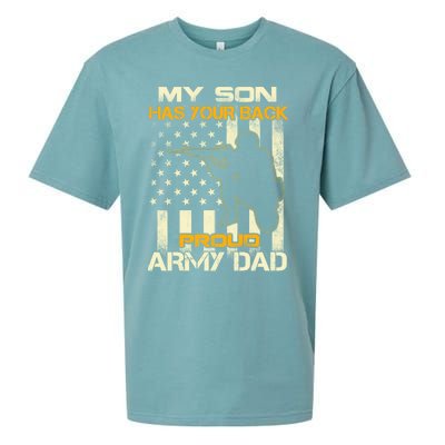 My Son Has Your Back Meaningful Gift Proud Army Dad Military Father's Meaningful Sueded Cloud Jersey T-Shirt