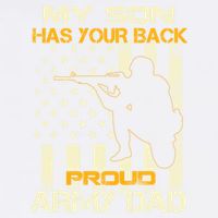 My Son Has Your Back Meaningful Gift Proud Army Dad Military Father's Meaningful Garment-Dyed Sweatshirt