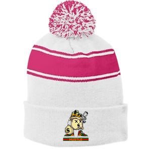 Money Stacks Hustle Wall Street Hip Hop Rap Lover Stripe Pom Pom Beanie