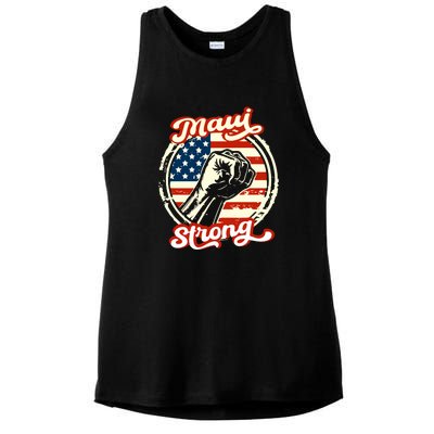 Maui Strong Hawaii Strong Pray For Maui Gift Ladies PosiCharge Tri-Blend Wicking Tank