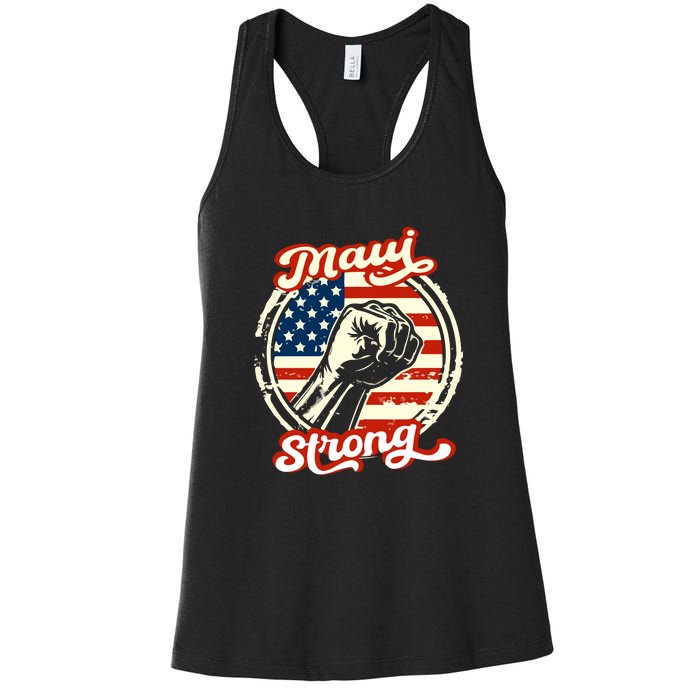 Maui Strong Hawaii Strong Pray For Maui Gift Women's Racerback Tank