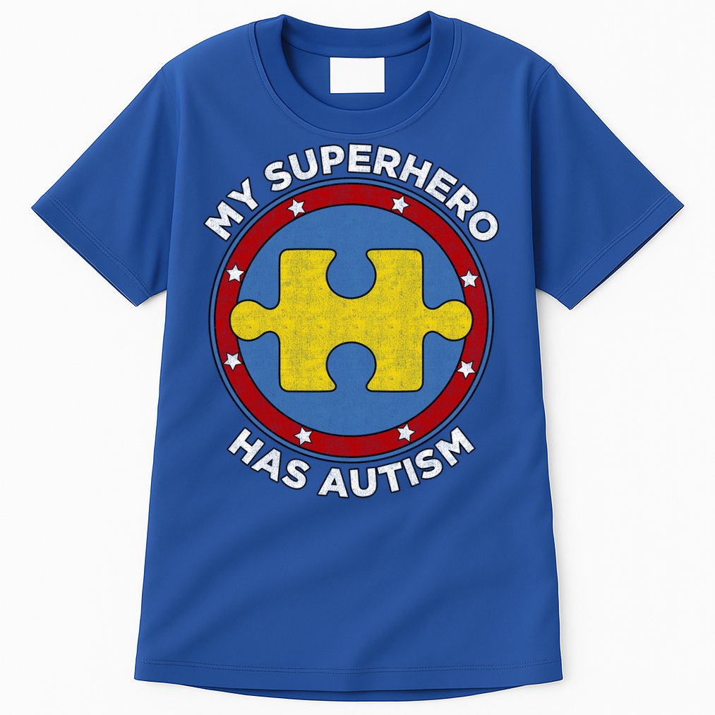 My Superhero Has Autism Awareness Gift Support Gift Tall T-Shirt