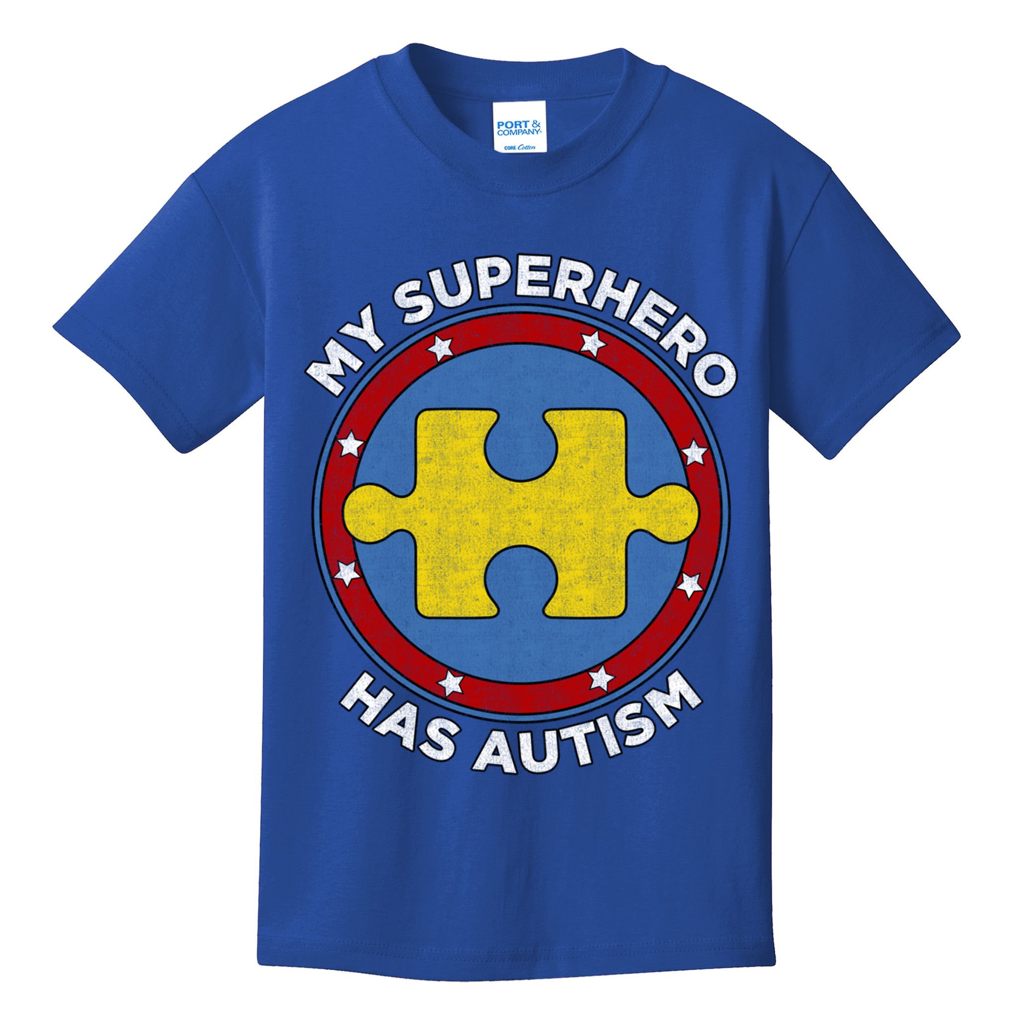 My Superhero Has Autism Awareness Gift Support Gift Kids T-Shirt