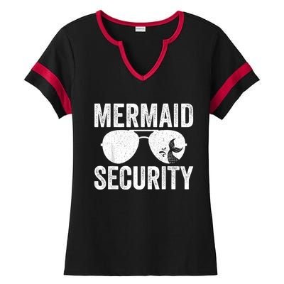 Mermaid Security Halloween Costume Ladies Halftime Notch Neck Tee