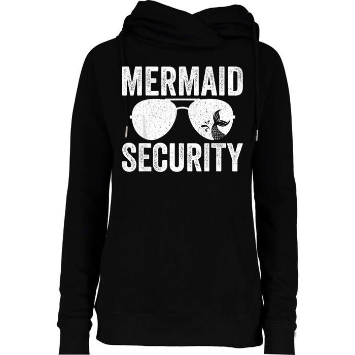 Mermaid Security Halloween Costume Womens Funnel Neck Pullover Hood