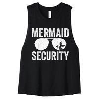 Mermaid Security Halloween Costume Women's Racerback Cropped Tank