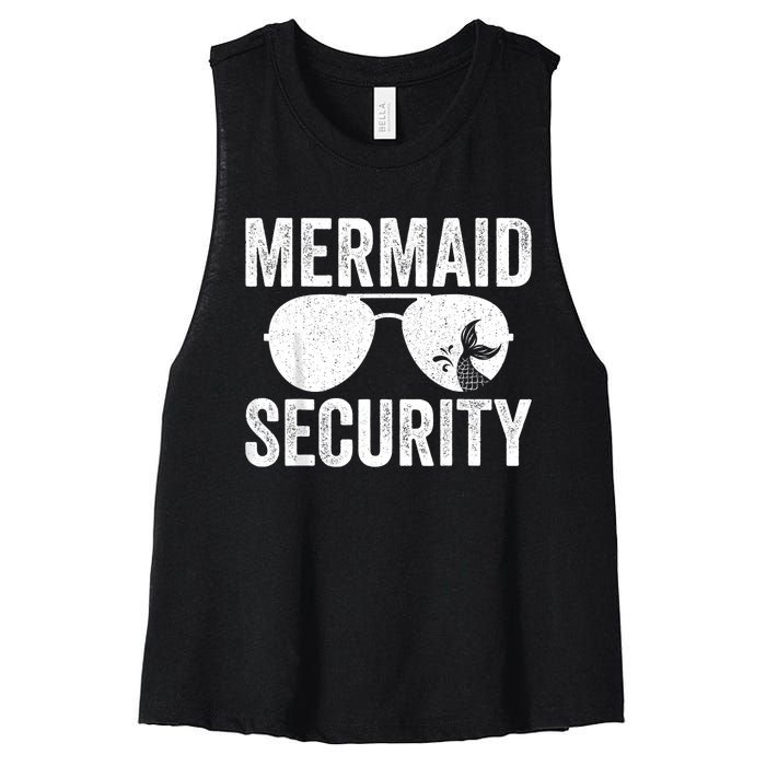 Mermaid Security Halloween Costume Women's Racerback Cropped Tank