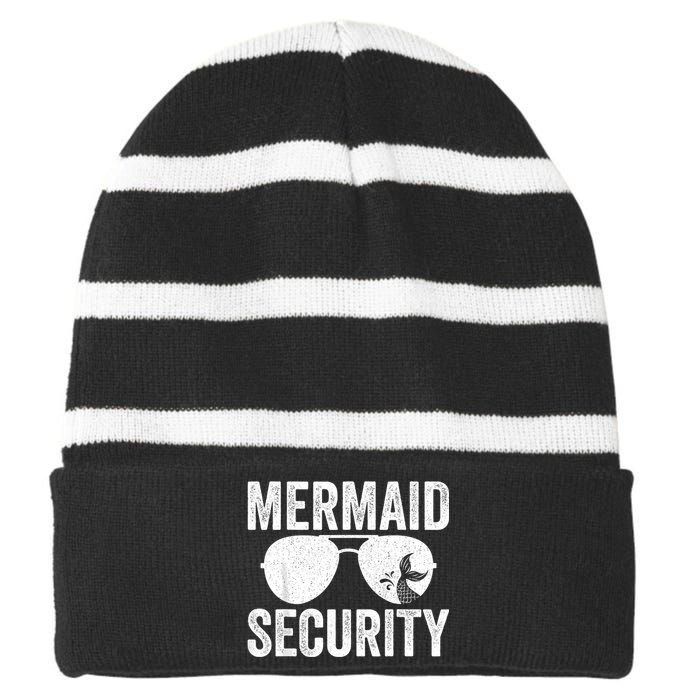 Mermaid Security Halloween Costume Striped Beanie with Solid Band