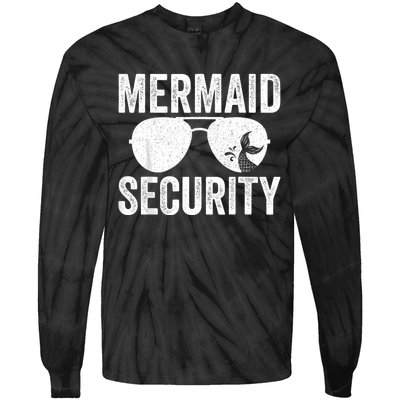 Mermaid Security Halloween Costume Tie-Dye Long Sleeve Shirt