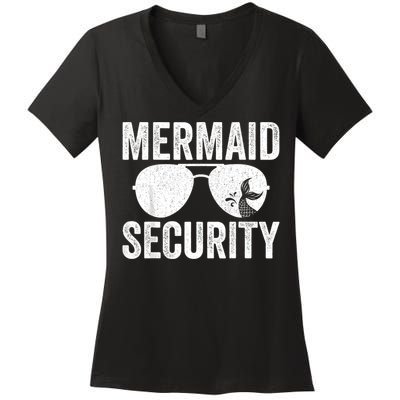 Mermaid Security Halloween Costume Women's V-Neck T-Shirt