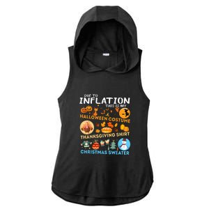 My Spooky Halloween Thanksgiving Ugly Christmas Costume Ladies PosiCharge Tri-Blend Wicking Draft Hoodie Tank