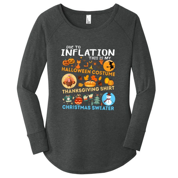 My Spooky Halloween Thanksgiving Ugly Christmas Costume Women's Perfect Tri Tunic Long Sleeve Shirt