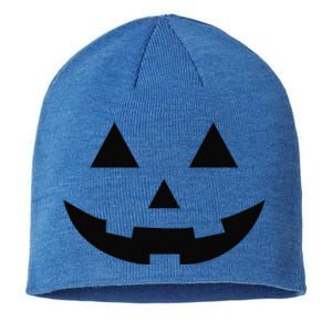 Matching Simple Halloween Pumpkin Jackolantern Sustainable Beanie