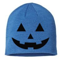 Matching Simple Halloween Pumpkin Jackolantern Sustainable Beanie