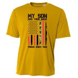 My Son Has Your Back Proud Army Dad Military Father Gift Cooling Performance Crew T-Shirt