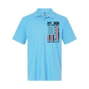 My Son Has Your Back Proud Army Dad Military Father Gift Softstyle Adult Sport Polo