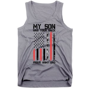 My Son Has Your Back Proud Army Dad Military Father Gift Tank Top