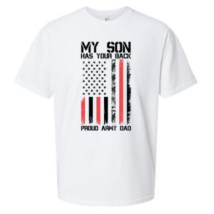 My Son Has Your Back Proud Army Dad Military Father Gift Sueded Cloud Jersey T-Shirt