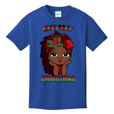 Melanin Santa Hat Black African American Meaningful Gift Kids T-Shirt