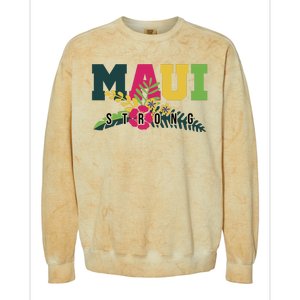 Maui Strong Hawaii Wildfire Relief Colorblast Crewneck Sweatshirt