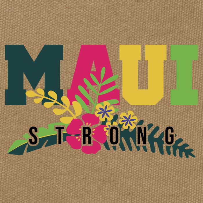 Maui Strong Hawaii Wildfire Relief Cotton Canvas Backpack