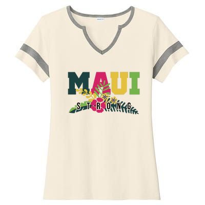 Maui Strong Hawaii Wildfire Relief Ladies Halftime Notch Neck Tee