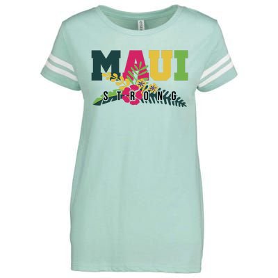 Maui Strong Hawaii Wildfire Relief Enza Ladies Jersey Football T-Shirt