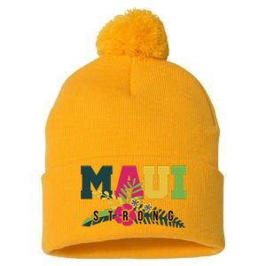 Maui Strong Hawaii Wildfire Relief Pom Pom 12in Knit Beanie