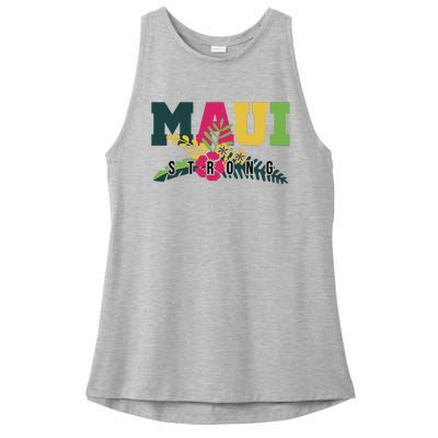 Maui Strong Hawaii Wildfire Relief Ladies PosiCharge Tri-Blend Wicking Tank