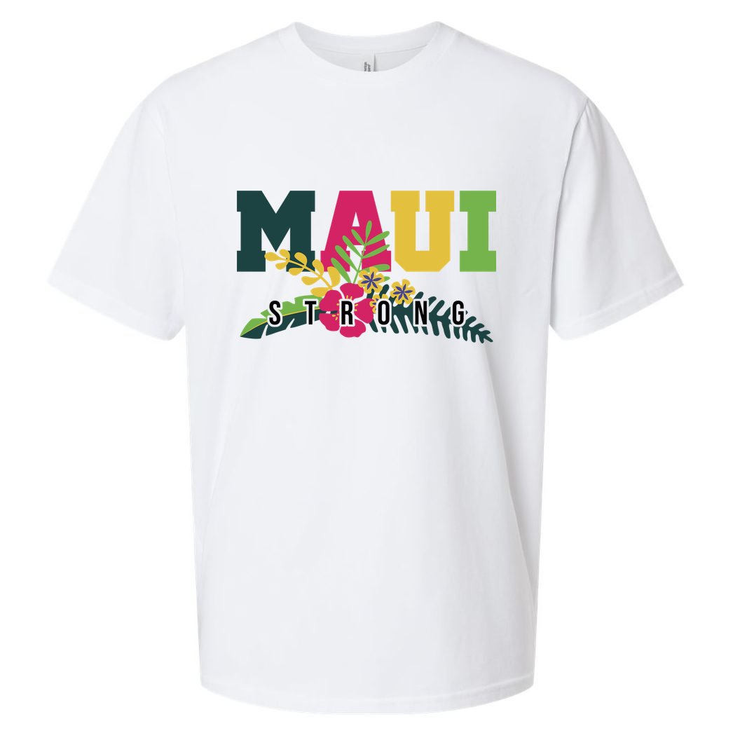 Maui Strong Hawaii Wildfire Relief Sueded Cloud Jersey T-Shirt