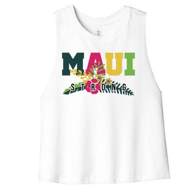 Maui Strong Hawaii Wildfire Relief Women's Racerback Cropped Tank