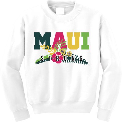 Maui Strong Hawaii Wildfire Relief Kids Sweatshirt
