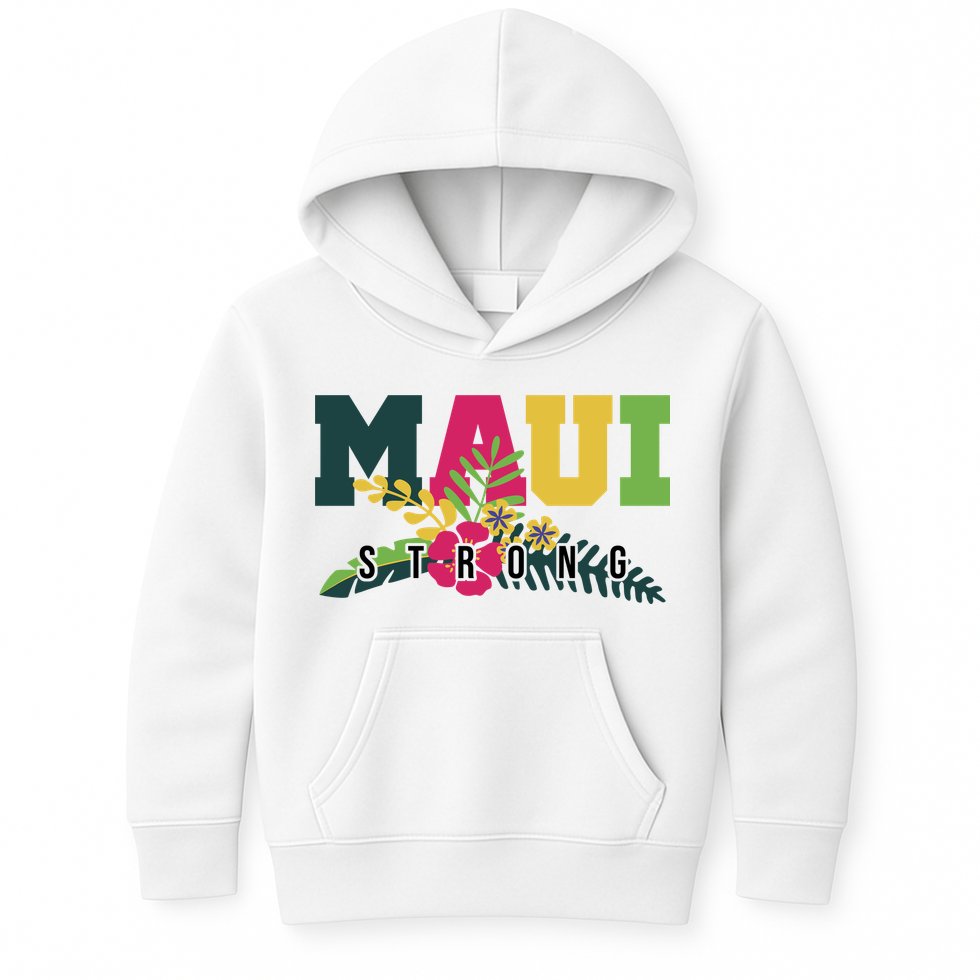 Maui Strong Hawaii Wildfire Relief Kids Hoodie