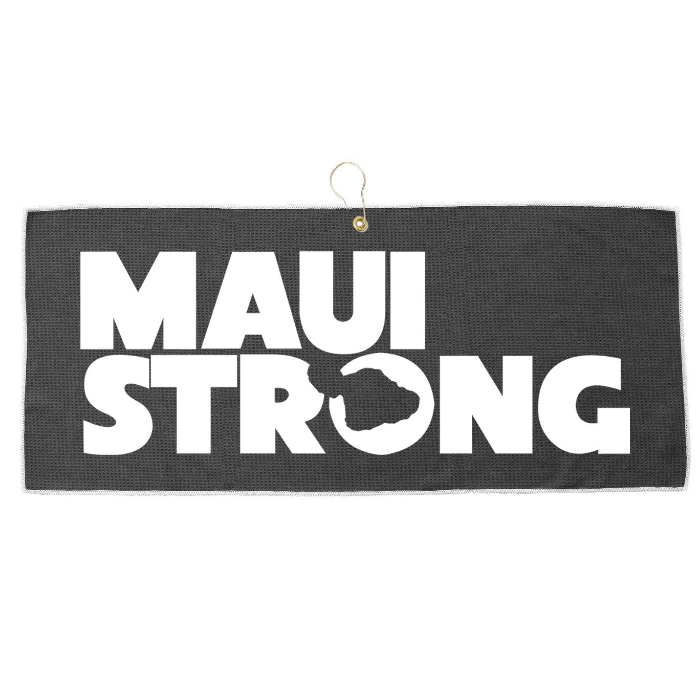 Maui Strong Hawaii Wildfire Large Microfiber Waffle Golf Towel