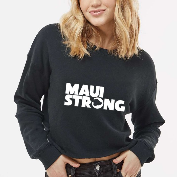 Maui Strong Hawaii Wildfire Cropped Pullover Crew