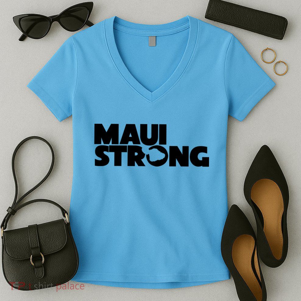 Maui Strong Hawaii Wildfire Women's V-Neck T-Shirt
