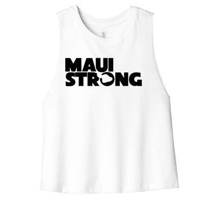 Maui Strong Hawaii Wildfire Women's Racerback Cropped Tank