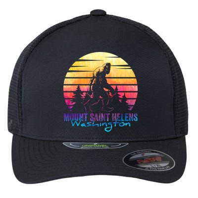 Mount Saint Helens Washington National Park Retro 80's Flexfit Unipanel Trucker Cap