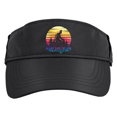 Mount Saint Helens Washington National Park Retro 80's Adult Drive Performance Visor