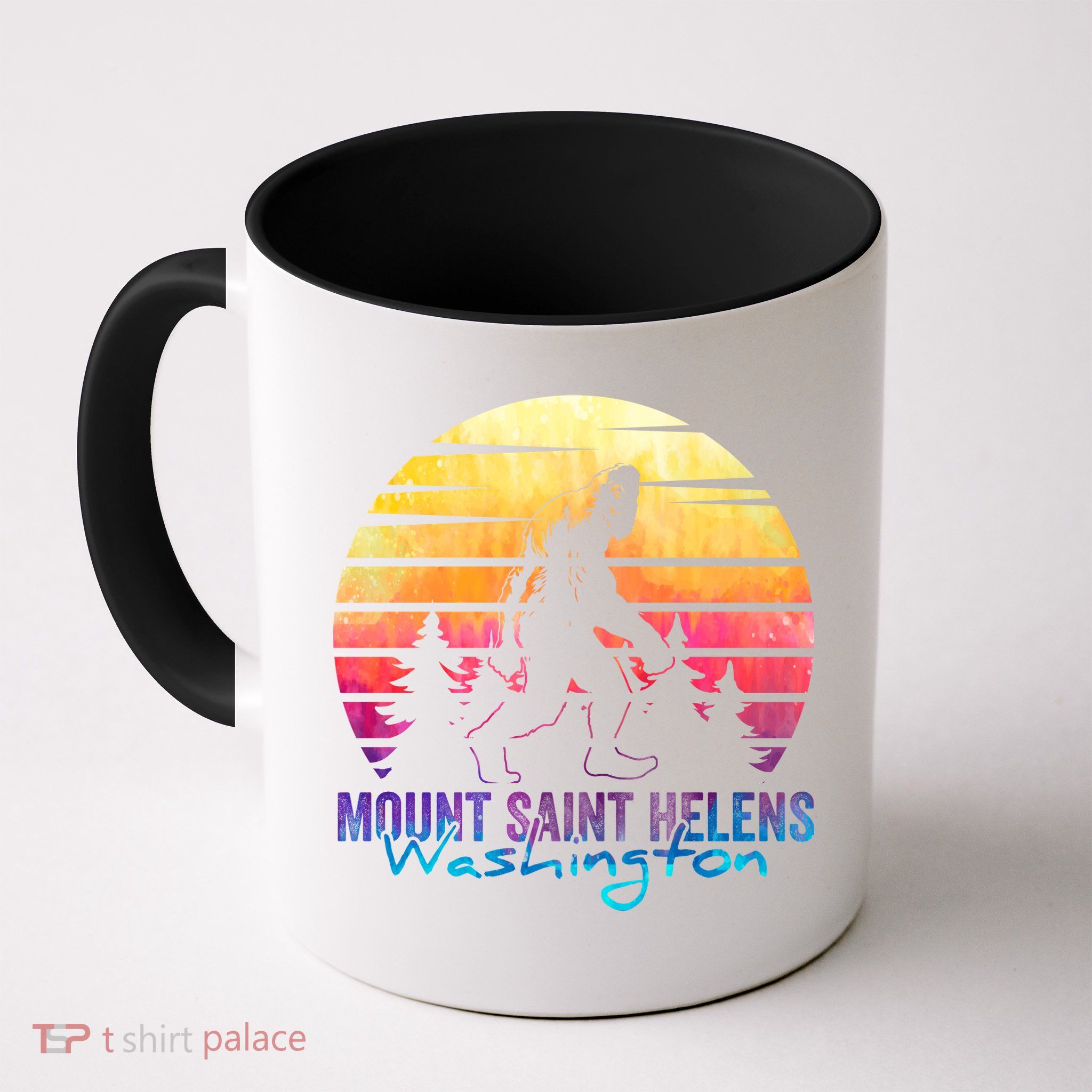 Mount Saint Helens Washington National Park Retro 80's Mug
