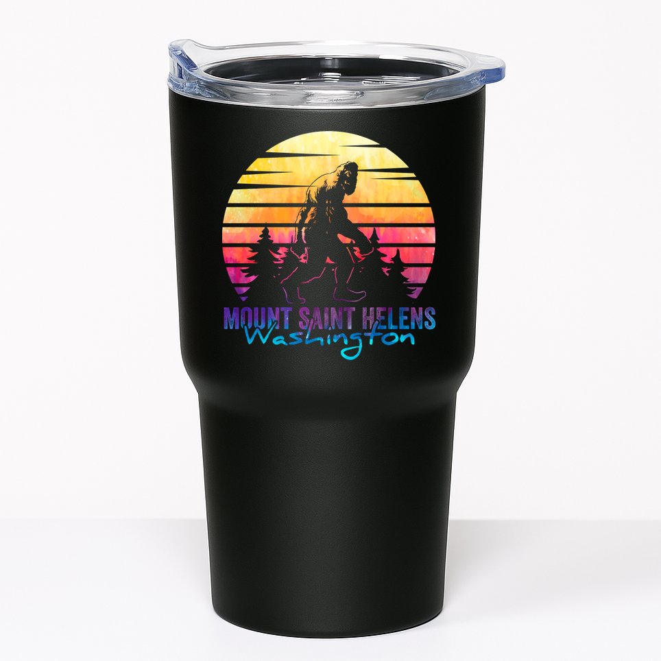Mount Saint Helens Washington National Park Retro 80's Tumbler