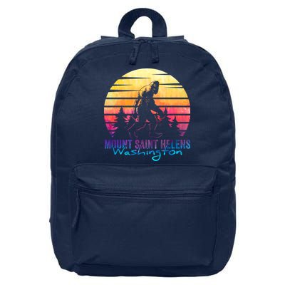 Mount Saint Helens Washington National Park Retro 80's 16 in Basic Backpack