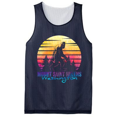 Mount Saint Helens Washington National Park Retro 80's Mesh Reversible Basketball Jersey Tank