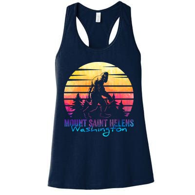 Mount Saint Helens Washington National Park Retro 80's Womens Tank Top