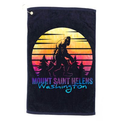 Mount Saint Helens Washington National Park Retro 80's Golf Towel