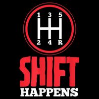 Mens Shift Happens Funny Mechanic Car Lover Flexfit Unipanel Trucker Cap