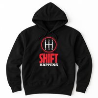 Mens Shift Happens Funny Mechanic Car Lover Hoodie