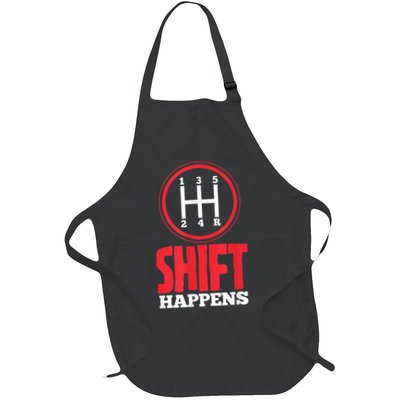 Mens Shift Happens Funny Mechanic Car Lover Apron