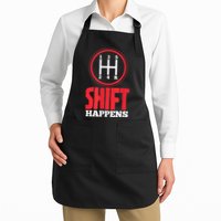 Mens Shift Happens Funny Mechanic Car Lover Apron