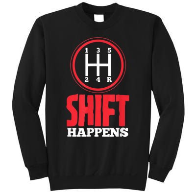 Mens Shift Happens Funny Mechanic Car Lover Sweatshirt